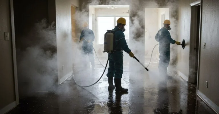 Professional mould treatment after water damage incident