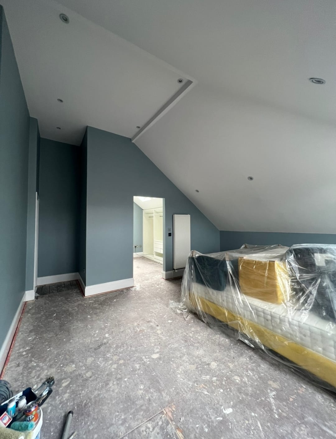 Feature wall painting in London property